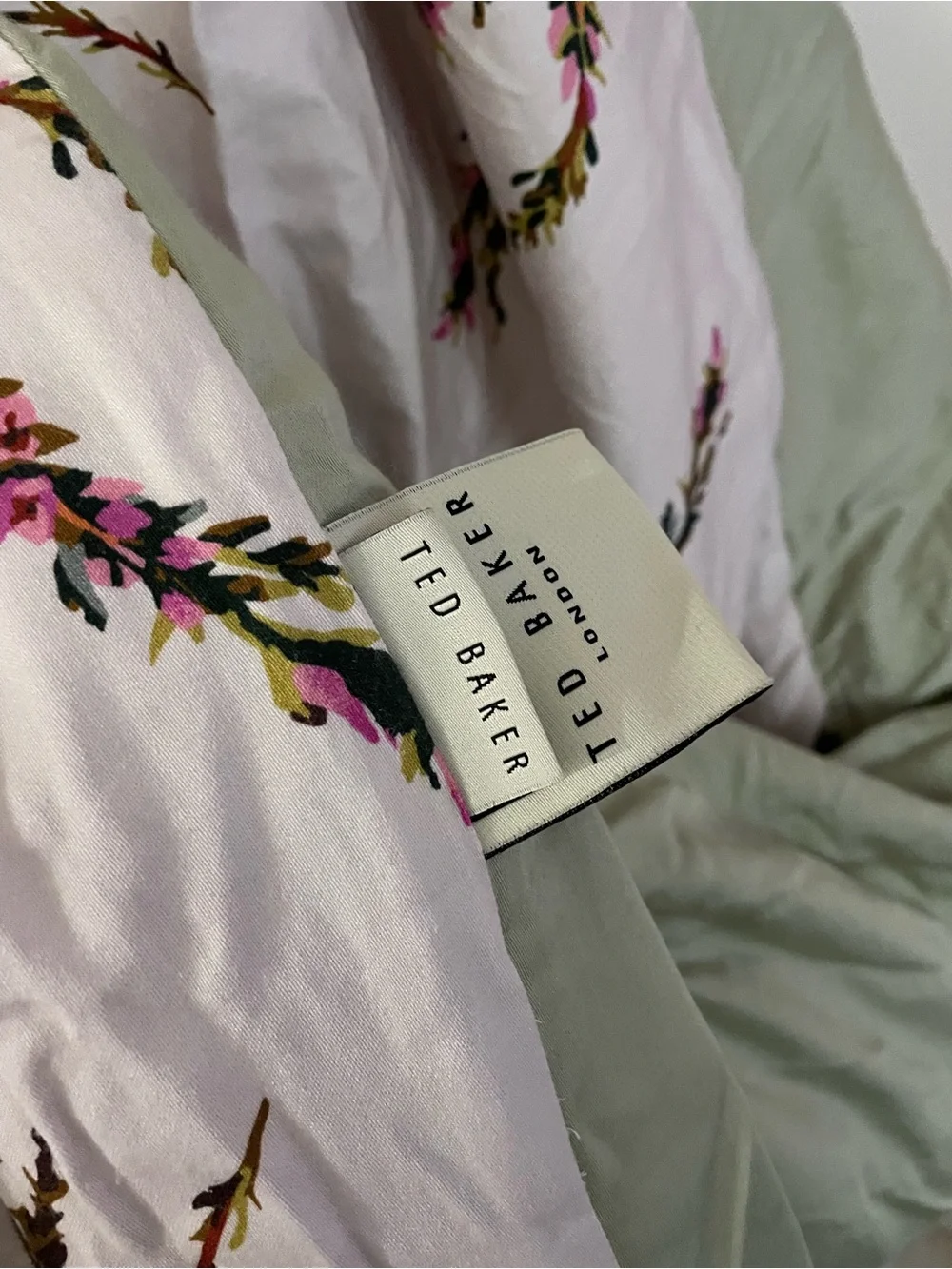 Ted Baker king tan and Sage Botanical Comforter with two pillow cases